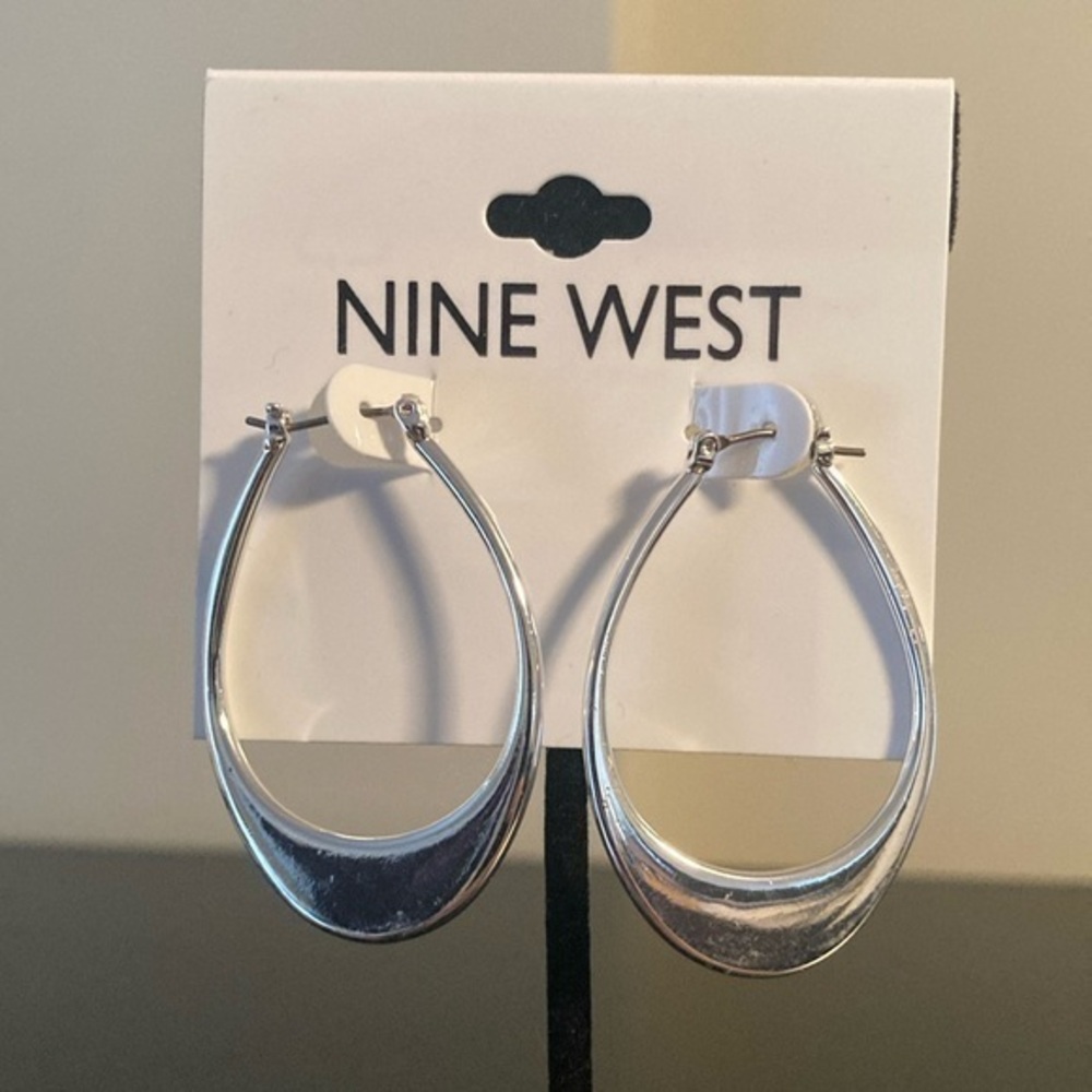Nine West Teardrop Silver Earrings